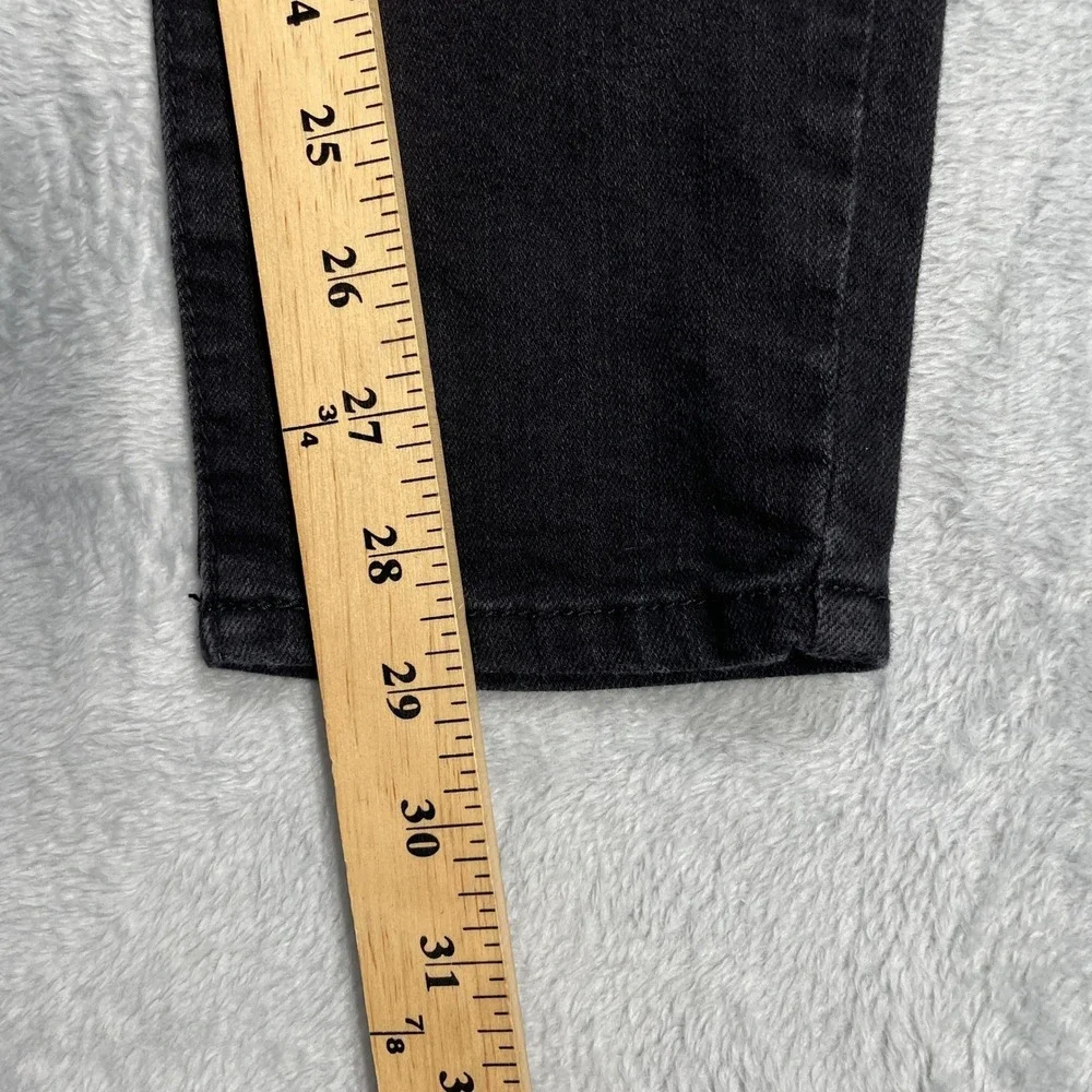 L.E.I. Emma Moto Jeggings Women Size 9 Black Ribbed Knee Slim Fit Stretch Pants